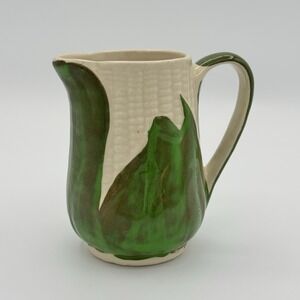Vintage Shawnee Pottery Corn Creamer Green Pitcher USA Country  Cottage Kitchen
